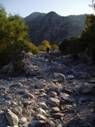 hiking across river bed