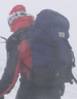 johnny hiking in blizzard